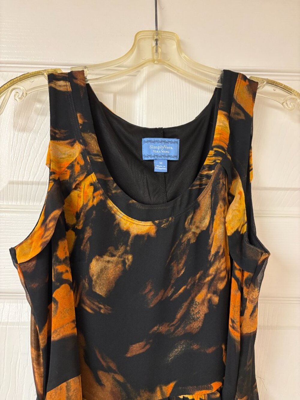 Vera Wang Dress Size M - Never Worn - Layered, Belted, Accents - Picture 3 of 16